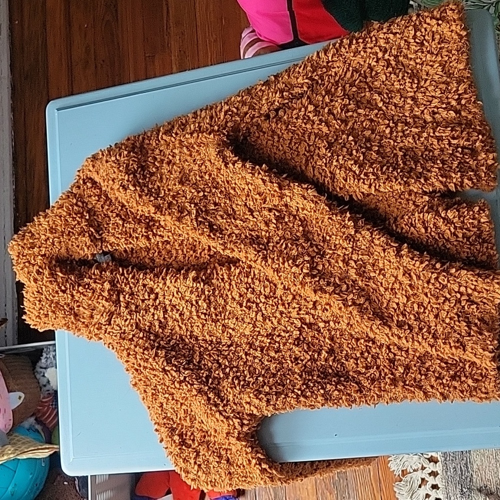 Burnt Orange Fuzzy Jacket